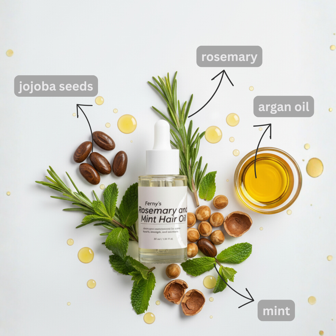 Ferny's Rosemary and Mint Hair Oil