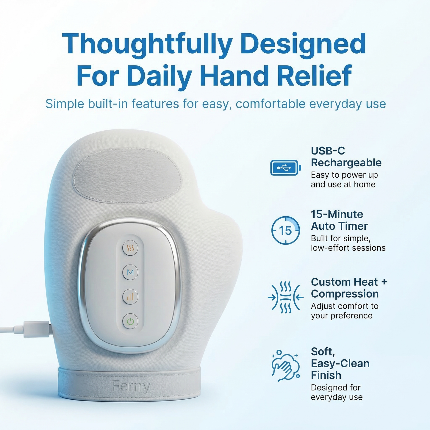 FernyRelief™ – Heated Hand Massager