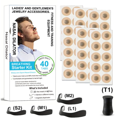 Outdoor fitness equipment-Nasal Dilator - Non-invasive Exercise/Daily Use Nasal Patch Comfortable Support Set: Magnetic Design.S